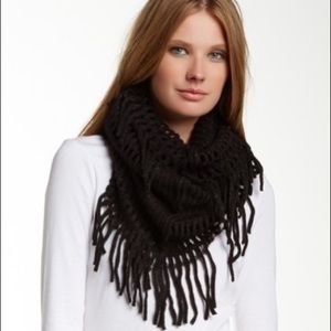 Steve Madden Knit Fringe Infinity Scarf